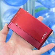 Sony Cybershot DSC-T900 Red Compact Digital Camera w/Accessories Used Working