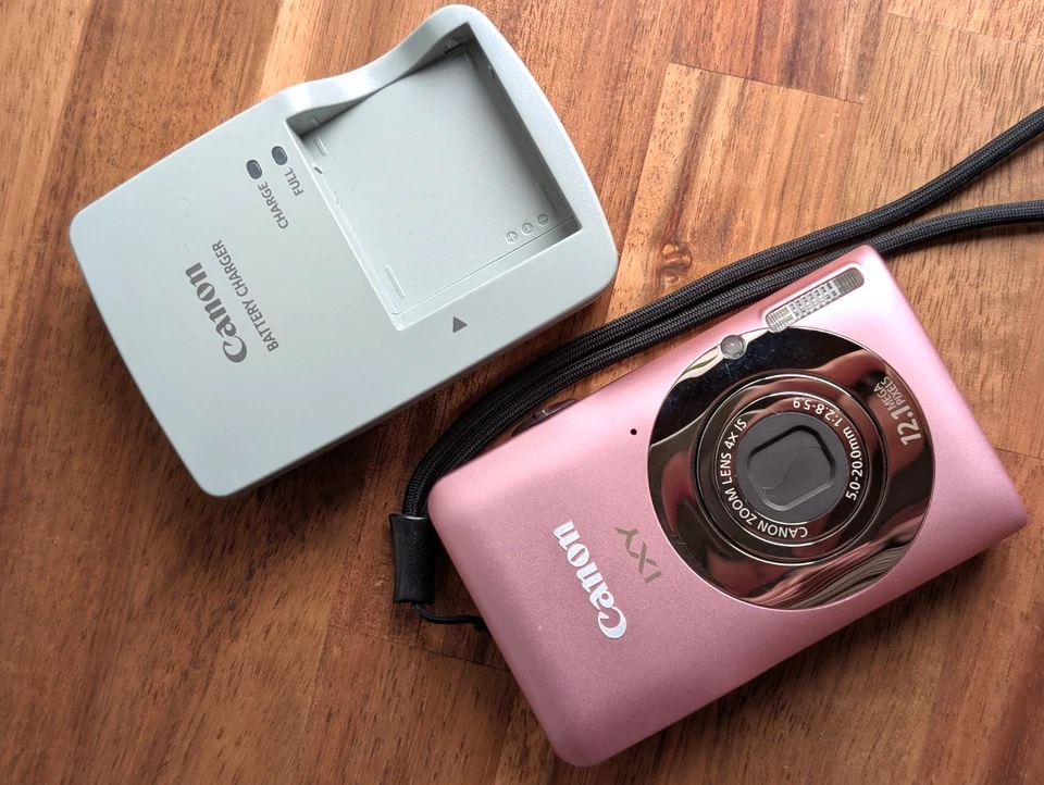 N MINT Canon IXY 200F Power Shot SD1300 IS DIGITAL ELPH IXUS 105 Japan pink Used - Image 2 of 4