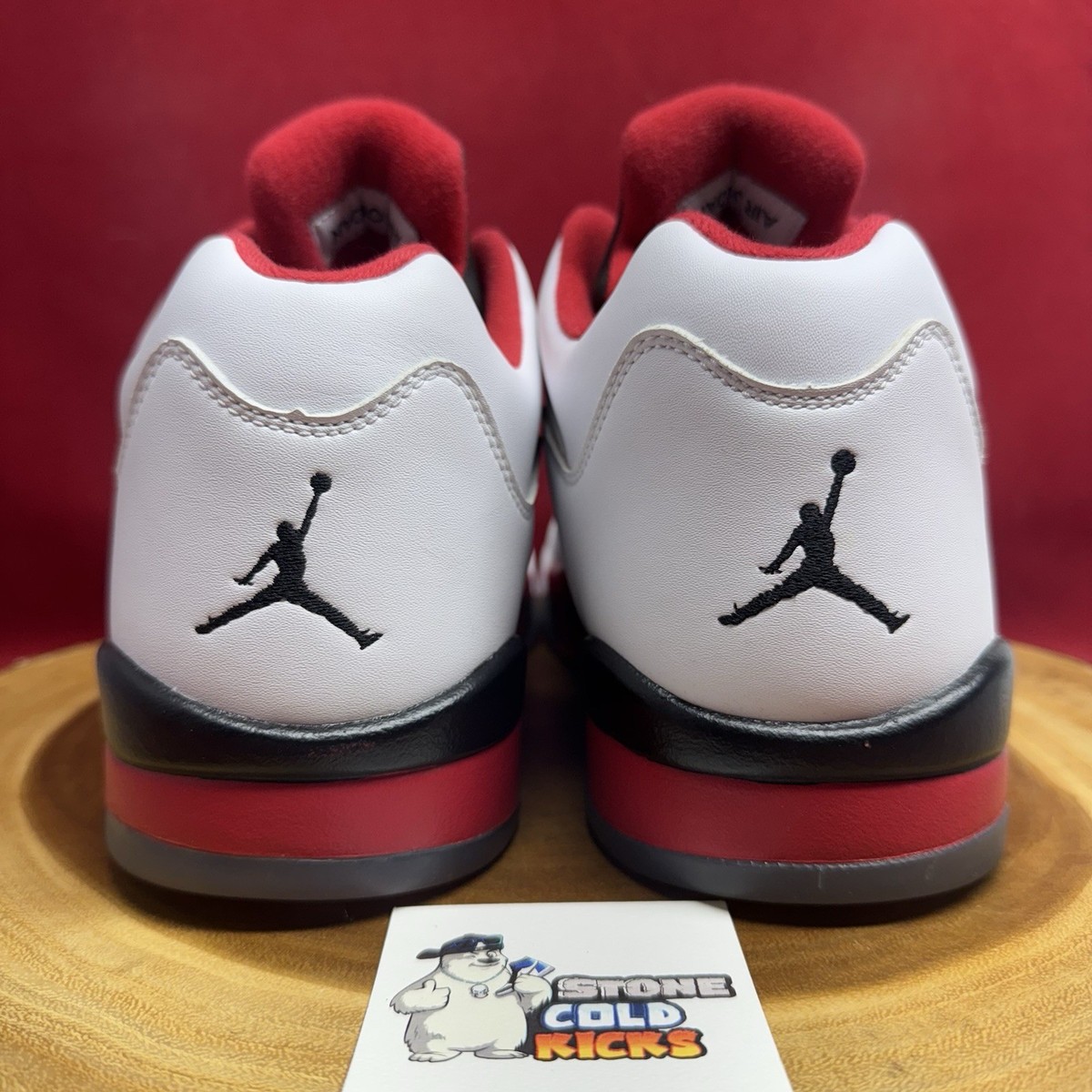 Nike Air Jordan 5 V Retro Low Size 15 White Fire Red Black 819171