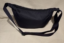 Crescent Bag for Women Sling Crossbody Bag Black Polyester Adjustable Strap