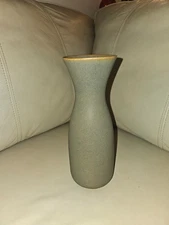 Vintage Lindt Stymeist CraftWorks Juice Carafe Bottle Sand Sage Grey Green 9.75"