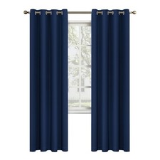 MYSKY HOME Navy Blue Curtains 84 Inches Long 52"W x 84"L Pack of 1 ,