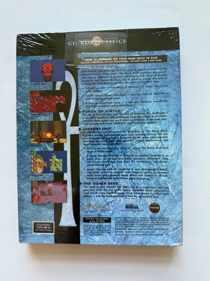 The Complete Ultima VII CD-ROM Classics PC 7 New Factory Sealed OOP Origin EA - Image 2 of 4