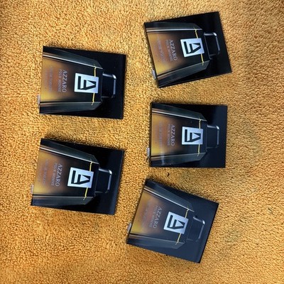 Vintage Lot of 5 AZZARO Pour Homme  .05oz Mini  SAMPLES Cologne Fragrance