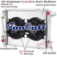 3row Radiator Shroud Fan Fit 93-1998 Ford Thunderbird Lincoln Mark Viii 4.6l