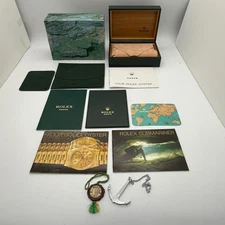 Rolex Genuine Submariner 16610 watch box case 68.00.2 Booklet Card case Anchor