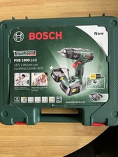 Bosch PSB 1800 LI-2 Cordless 18V Li-Ion Combi Drill + 2x 2Ah Batteries & Charger