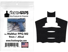 Tractiongrips rubber grip tape overlay for Walther PPQ M2 9mm , .40