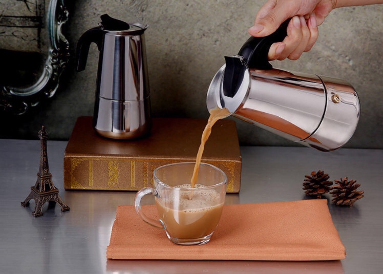 9 CUP STAINLESS STEEL ESPRESSO MOCHA 