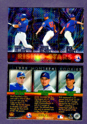1998 PACIFIC OMEGA RISING STARS ROOKIE TIER 1 #25 JAVIER VAZQUEZ EXPOS SP 96/100