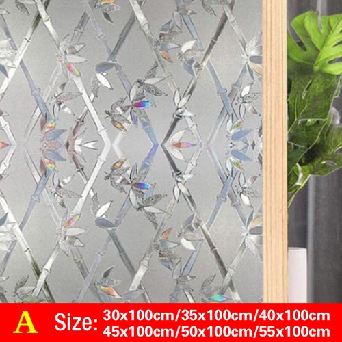 PVC Staticks Privacy Window Glass Film Sticker Cling Frosted Stained Bathroom - Picture 13 of 29