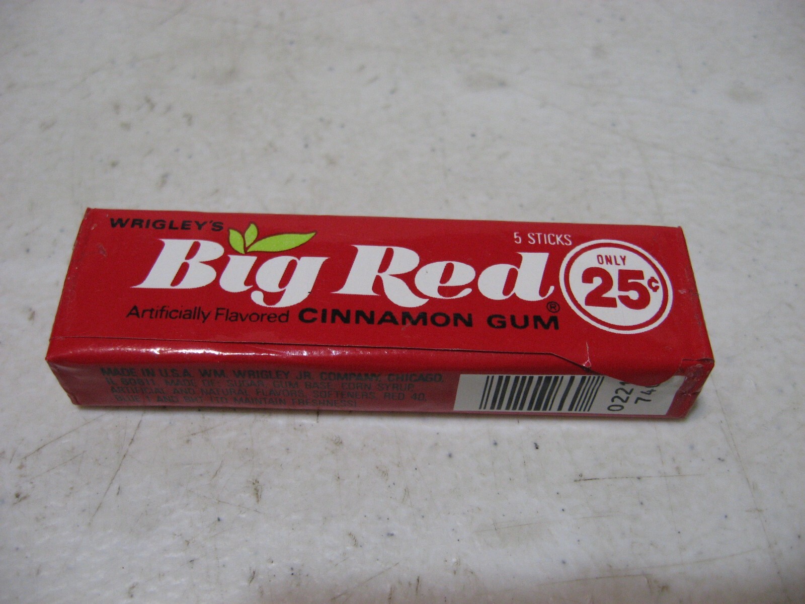 Vintage Wrigley's Big Red Cinnamon Gum 25 Cents NOS Full Unopened Sealed
