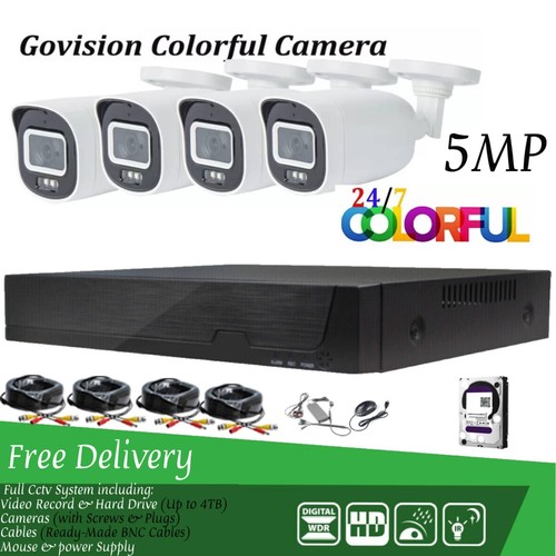 SISTEMA DE SEGURIDAD CCTV 4 CANALES CÁMARA DVR 5 MP 24/7 ColorVU visión nocturna exterior + 1 TB - Imagen 12 de 12