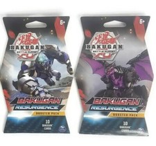 Two Packs BAKUGAN Battle Brawlers Planet Resurgence Booster Packs 20 Cards Total
