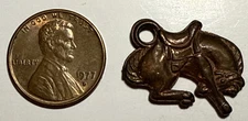 Vintage Metallic Copper Tone Horse Cracker Jack Charm 1C