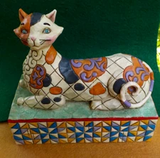 Jim Shore Heartwood Creek Calliope the Cat Figurine V4003863, 2005, 5" Long NM