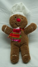 Russ CUTE SOFT GINGERBREAD MAN 13" Plush STUFFED ANIMAL Toy