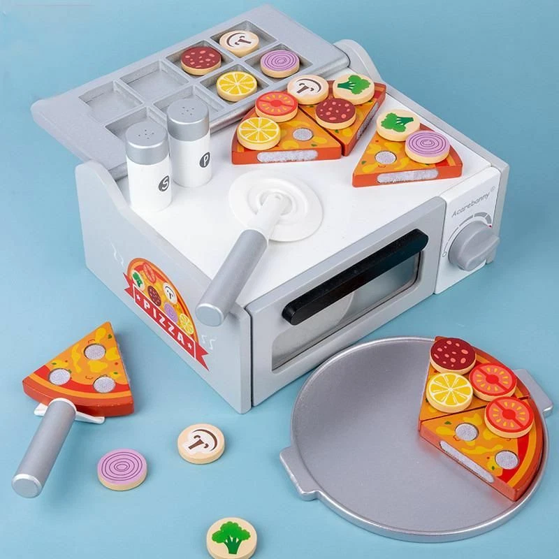 Pizza Toy Set for Kids Play Food Toy Set Play Food Toy Kitchen Role-Play  Toy Set Simulation Pizza Early Learning Game Toy 