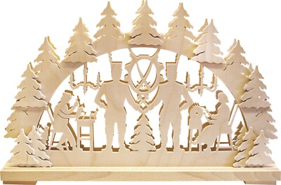 Schwibbogen Original Erzgebirge Bergmann Traditionsmotiv Handarbeit  Deko Ratags