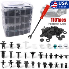 1101PCS Car Retainer Clips Auto Plastic Fasteners Kit Push Trim Pin Rivet Bumper