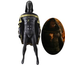 Black Adam Costume Cosplay Teth-Adam Bodysuit For Kids Adult with Cloak