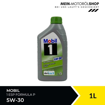 Mobil 1 ESP Formula P 5W-30 Mercedes Peugeot GM Dexos2 ACEA C2 API SN 1 Liter