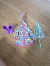 American Girl Wellie Wishers RAINY DAY OUTFIT and UMBRELLA WellieWishers