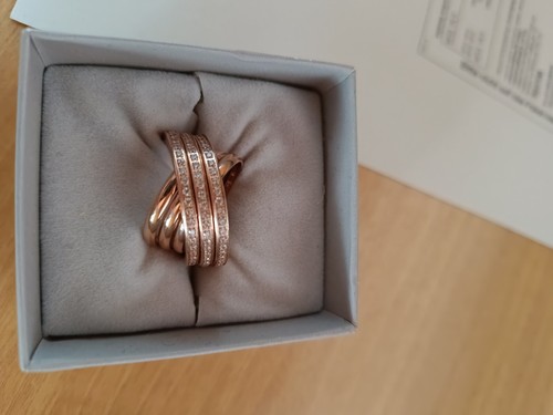 Genialer Rosegold Ring Christ edelstahl OVP mehr als 100Zirkoniasteine NP 149€ - Bild 2 von 24