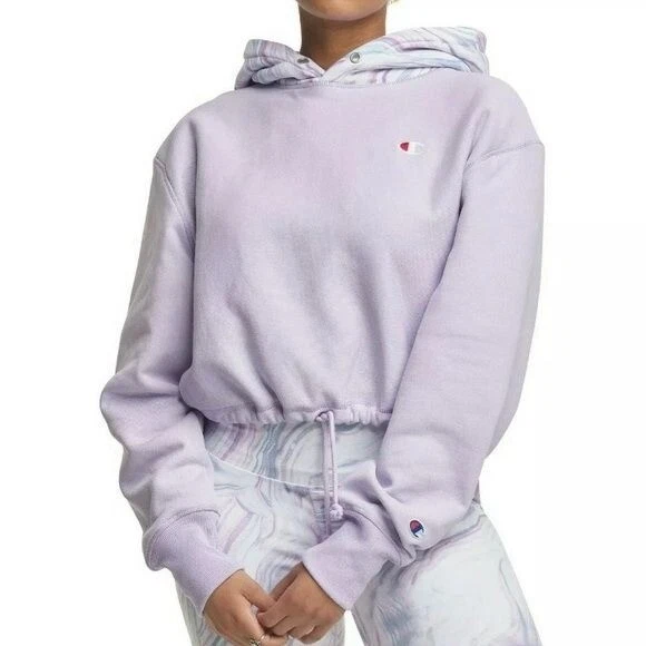 Champion Reverse Weave Small C Lavender Hoodie