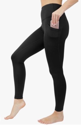 90 Degree By Reflex High Waist Fleece Lined Leggings Black Small