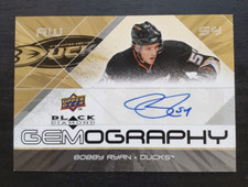 2008-09 Black Diamond Bobby Ryan Gemography Auto #G-BR Anaheim Ducks