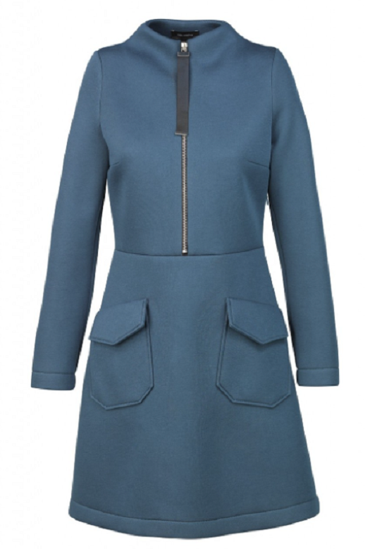 Robe Bleue Cop Copine Modèle Poulette - Taille 38 - Occasion Très Bon état - Motif Floral