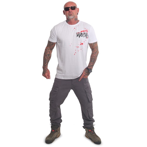 Neues Yakuza Herren Brushed T-Shirt - Weiß - Picture 6 of 8