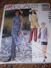    McCALL'S 7128 - LADIES  3 LENGHT  VEST-TUNIC-SKIRT  PANTS PATTERN 6-10 FF