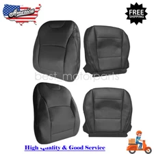 Driver Passenger Bottom Top Back Leather Seat Cover Blk For 15-19 Subaru Outback