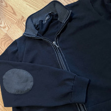 2000s Claiborne Zip Up Sweater 100% Cotton Women’s Size Xl Preppy Black Color