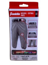 Franklin Deluxe Baseball/Softball Pants Size Youth X Small Gray