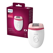 Philips BRE235/00 Corded Compact Epilator White  Pink gentle hair removal Home