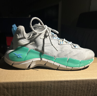 Reebok Zig Kinetica II Grey Green Men s Running Shoes H00024 Mens Size 9