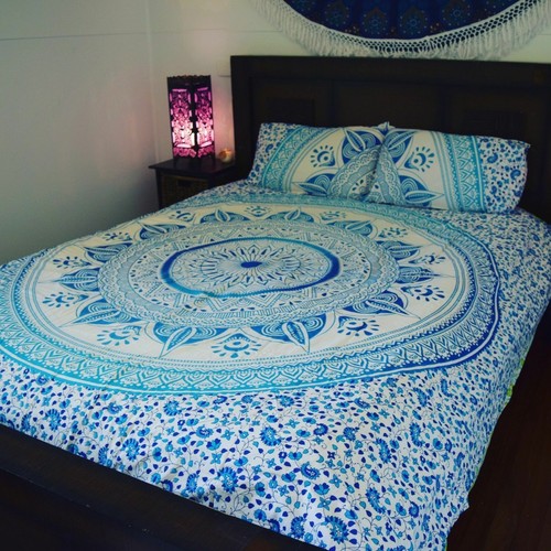 Elephant Mandala Hippie Gypsy Indian Quilt Duvet Cover Bedding Set & Pillow Boho - Picture 10 of 33