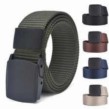 Men's Outdoor Sports Nylon Waistband Canvas Web Waist Belt Military Army Belts 