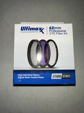 62mm 3-Piece Multi-Coated HD UV / CPL / FLD Filter Set  by ULTIMAXX New UM-FK62