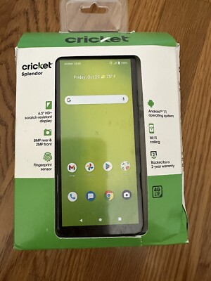 Cricket Splendor 4G LTE Smart Phone 6.5'' Display 32GB Storage 8MP Camera