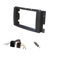 Auto Radio Blende Set Einbau Rahmen Doppel Din Smart Fortwo 451 Forfour Adapter