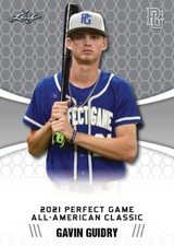 2021 Gavin Guidry Leaf Perfect Game Nike AA Classic Aflac Game-Day Rookie