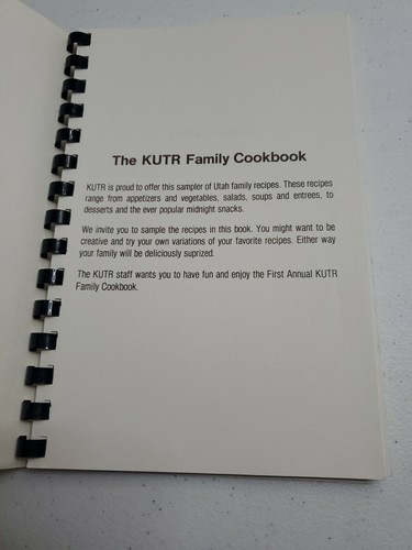 Sounds Like Utah KUTR 860 Am Stereo radio Family Cookbook First Annual vintage - Picture 2 of 10