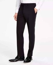 Kenneth Cole men's Slim Fit Ready Flex Tuxedo Dress Pants - size 35 x 32 - Black
