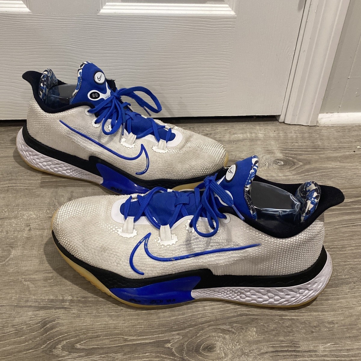 Nike Mens Size 13 Air Zoom BB NXT Sisterhood White Blue Basketball Sneaker  Shoes