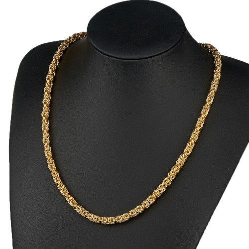 Fashion 6/8/10mm Round Byzantine Chain Stainless Steel Men Women Necklace 7-40" - Picture 4 of 32