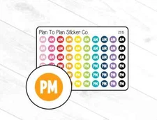 2515~~AM/PM Dots Planner Stickers.